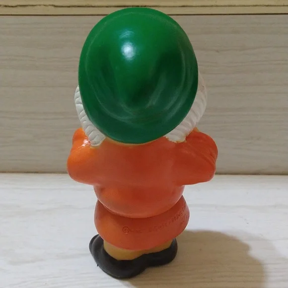 Vintage Snow White & The Seven Dwarfs "Sneezy" Squeaky Toy Rubber Figure - Picture 3 of 5